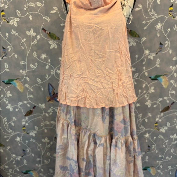 NWT Hello Molly Summer Girl Maxi Strapless Floral Peach Dress women XS - Picture 11 of 16
